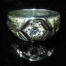 18K Two Tone Gold Men's Diamond Ring