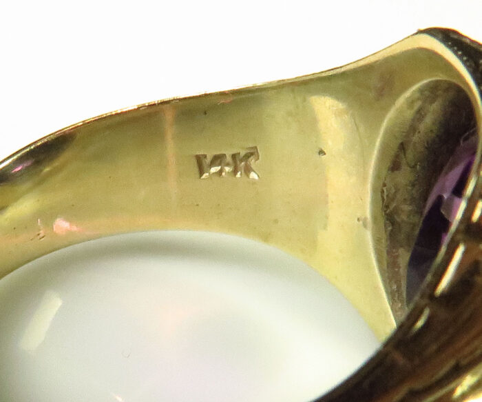 14K Gold Vintage Men's Amethyst Ring