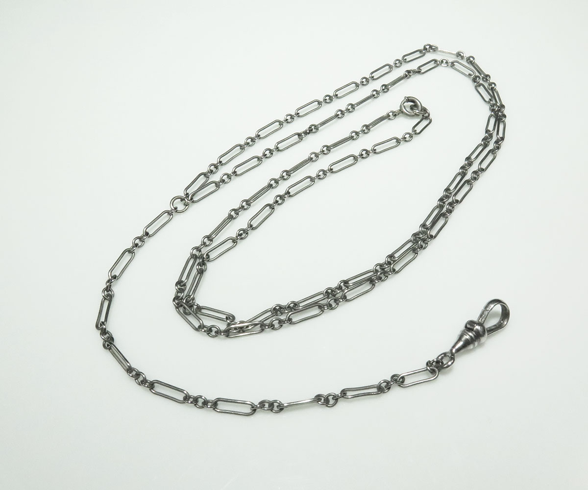 Sterling Silver CZ Paperclip Necklace - Nacol Jewelry