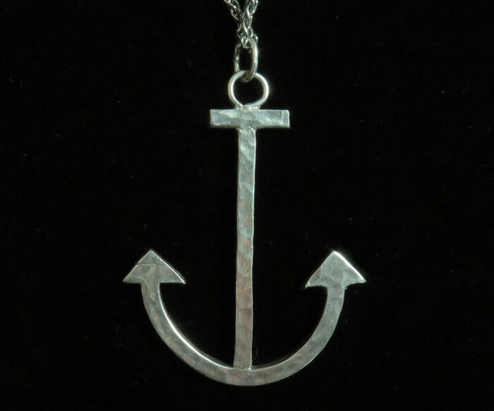 Sterling Anchor Pendant Necklace