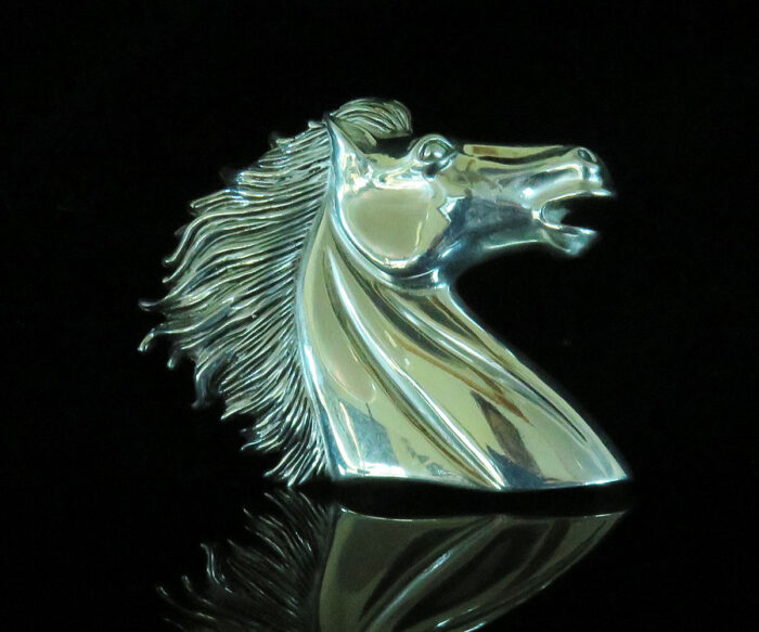 Sterling Pegasus Horse Head Pin Pendant