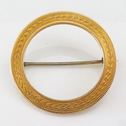 Vintage Gold Circle Pin