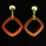 Gold and Carved Carnelian Earrings