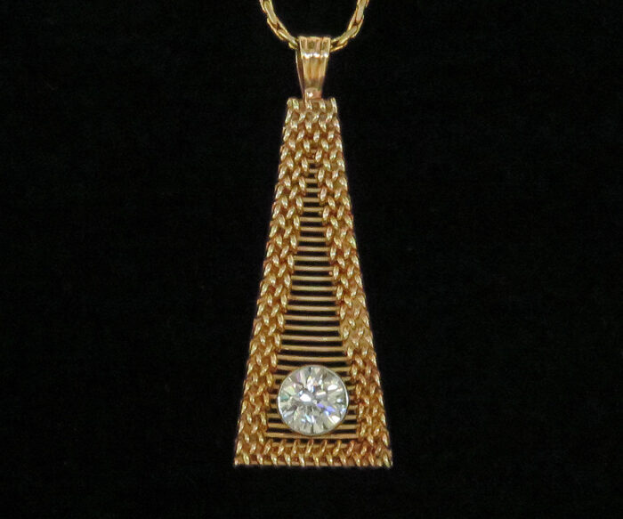 Gold and Diamond Pendant 1980's