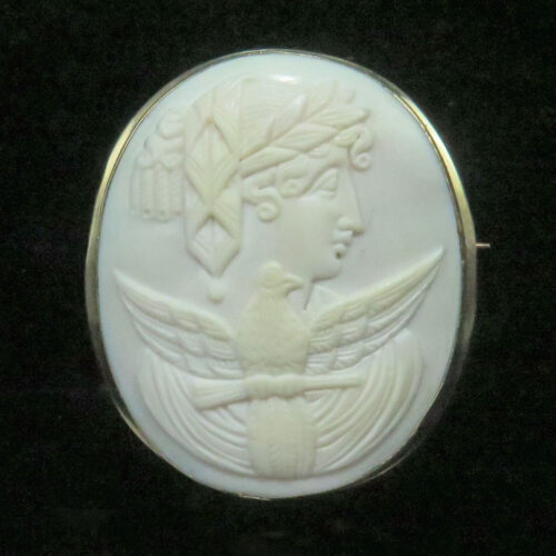 Gold Aphrodite and Her Dove Shell Cameo