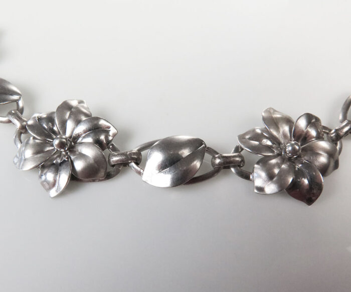 Sterling Floral Choker by Henry Bick & Son