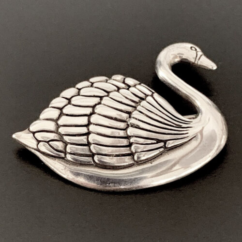 Sterling Swan Pin by deMatteo