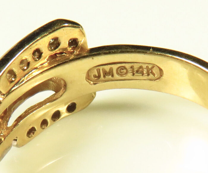 Vintage Gold and Diamond Buckle Ring