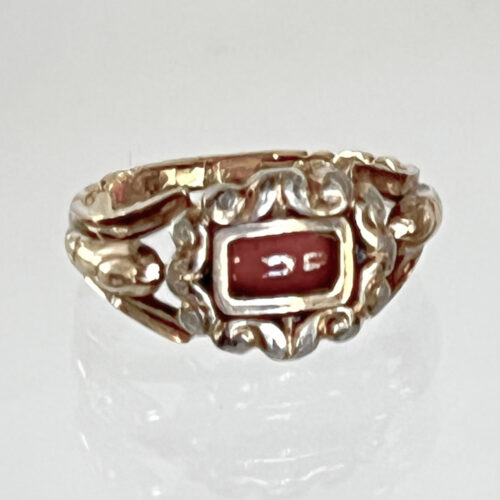 Georgian Gold and Silver Mourning Ring