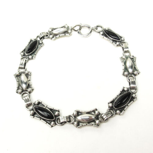 Sterling Onyx Link Bracelet from Mexico