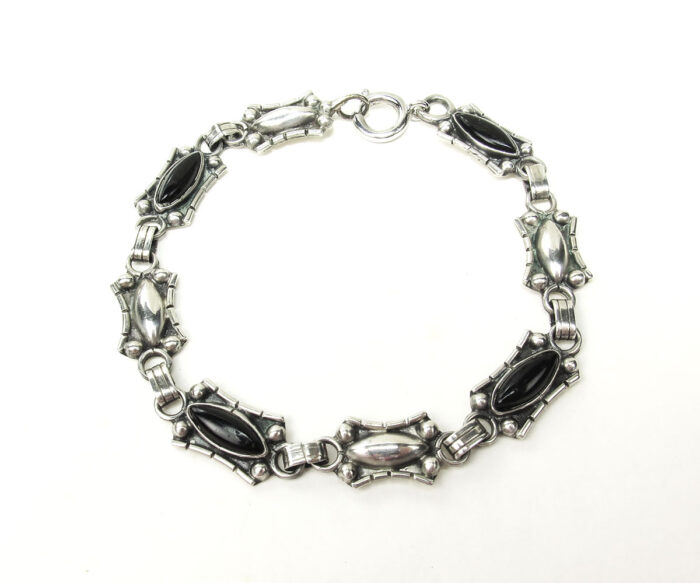 Sterling Onyx Link Bracelet from Mexico