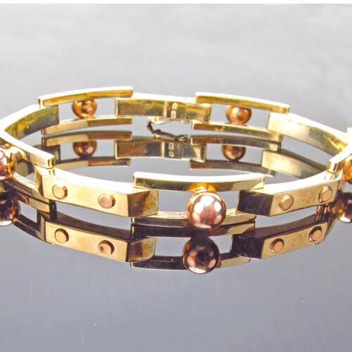 Two Tone 14K Link Bracelet from Austria