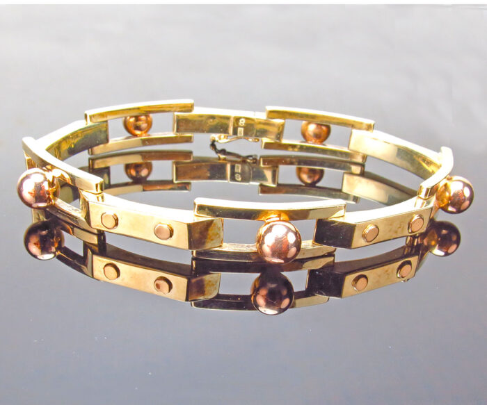 Two Tone 14K Link Bracelet from Austria