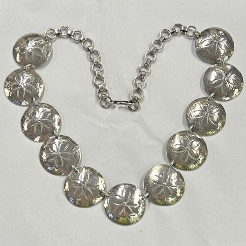 Clifford Russell Sterling Sand Dollar Necklace