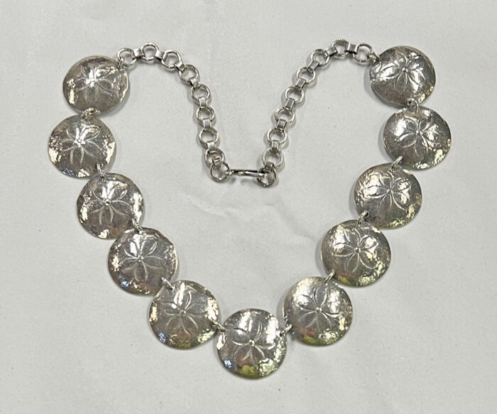 Clifford Russell Sterling Sand Dollar Necklace