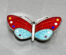 Old Siam Sterling Enamel Butterfly Pin