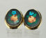 Gold Pietra Dura Earrings