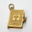 14K Ten Commandments Charm with Hebrew Engraving