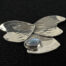Modernist Sterling and Moonstone Brooch by Luella C. Schroeder