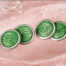 Vintage Sterling Enamel Guilloché Double Sided Cufflinks